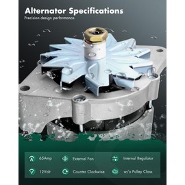 SCITOO SCITOO Alternator Fits for Thermo King Generator APU TriPac TK270 Engine,Yanmar Engines,Industrial 2TNV70-12V 65Amp CCW w/o Pulley Class, Replace OE AMA0002 400-42005