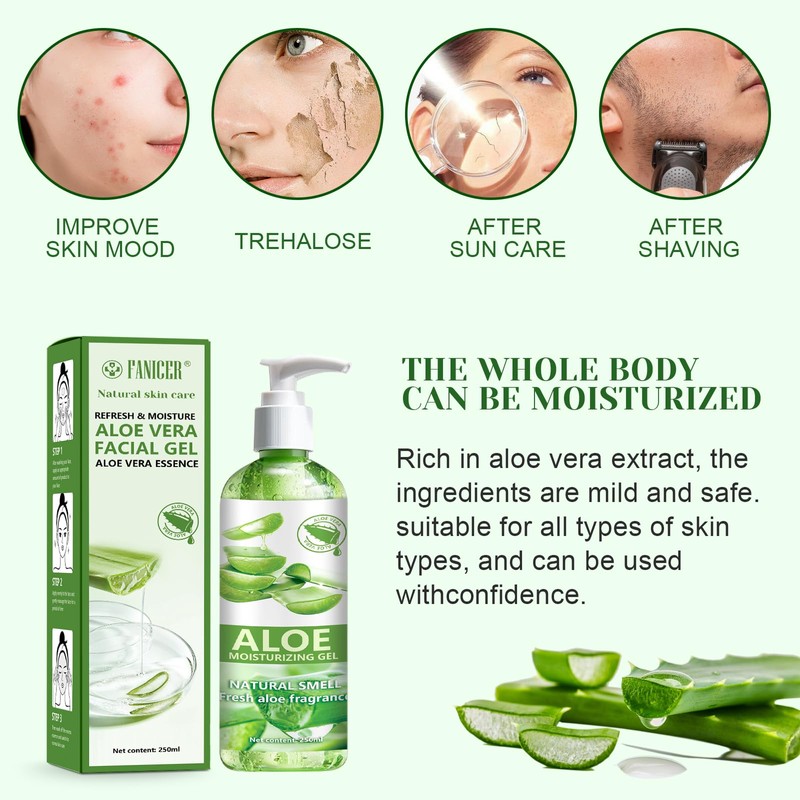 250 ml Aloe Vera Gel, Aloe Vera Gel for Face,