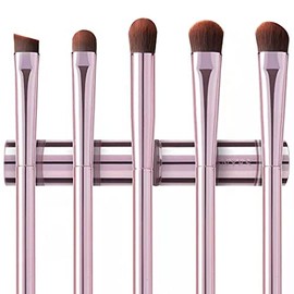 5Pcs Eyeshadow Brush Set, Premium Eyebrow Brush Eyeshadow Brush Concealer Brush Eye Blending Brush Eye Smudge Brush with Case, Pink Makeup Brushes for Travel