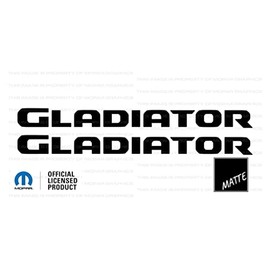 Decal Mods Gladiator Hood Graphic Decal/Sticker fits Jeep Wrangler/Gladiator JL/JT (2019-2024) Black Matte CBM (Set of 2) | SJ4T8