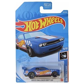 Hot Wheels Dodge Challenger Drift Car, HW Race Team 9/10 [Blue] 241/250