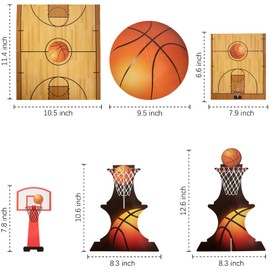 Onkuly Basketball Party Decorations Cupcake Stands 3 Tier Basketball Party Supplies for Sports Themed Party Boys Birthday