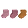 LÄSSIG Children's Terry Socks Set of 3 Rosewood Size 12-14