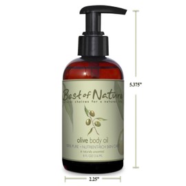 Best of Nature 100% Pure Olive Massage & Body Oil (8 oz)