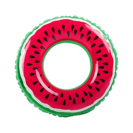 Inflatable Swim Ring, Jagowa Watermelon Swimming Pool Floats for Kids Aged 3-5, Summer Water Toys Decorations for Beach Party, Green,Red