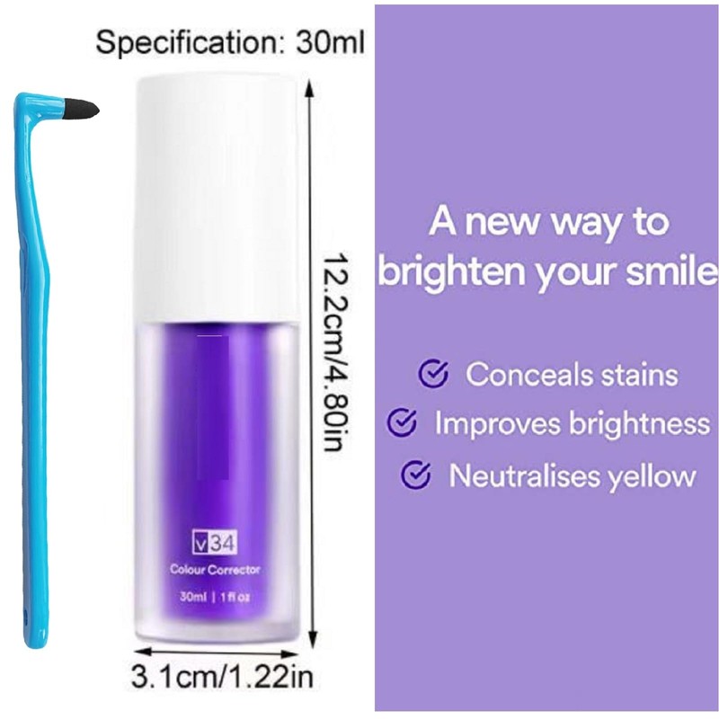 Purple Teeth Whitening Toothpaste, Purple Whitening Toothpaste, Purple Toothpaste, White