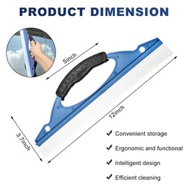 DXQN Car Water Squeegee, Silicone Flexible Water Blade for Car Drying with Non-Slip Grip, Universal Quick Drying Squeegee Wiper for Windshield Window Glass Mirror, Car Accessories