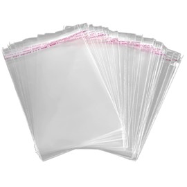 Neutral Zenith OPP Bags with Tape, Transparent, Wrapping Bags, Large Capacity, Clear, Plain, Packaging Materials, Plastic Bags (A4 (20 x 30 x 100 Sheets)
