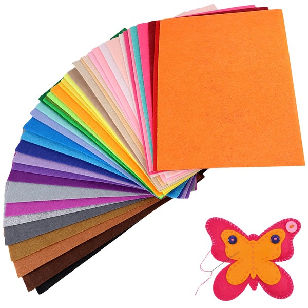 FUNSUEI 80 Pieces Felt Fabric 20 x 30 cm, 40