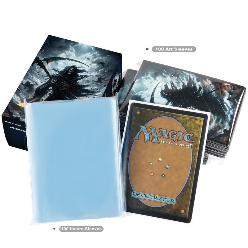 Katomula 100 PCS MTG Card Sleeves with Inner Sleeves -