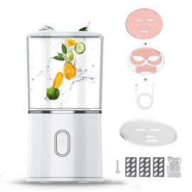 Facial Mask Machine, Face Mask Maker Multi-Function Natural Fruit Vegetable Collagen Cream Mask Machine USB Rechargeable DIY Automatic Facial Care Face Mask Maker Machine