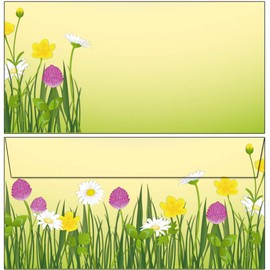 25 Envelopes Spring Meadow DIN Long without Window 61345
