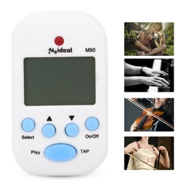 Metronome M50 Electronic Meideal Mini Metronome Electronic Digital Tempo Tempo 30-280 bpm 0-9 Beats High Volume Clip Type 5.5 x 3.2 x 3.5 cm Musical Instrument Compact Plastic 5 Colors Metronome