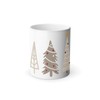 Thermoreagierende Tasse Magische Tasse – Weihnachtsbäume Winter Geschenk Weihnachtsmann –