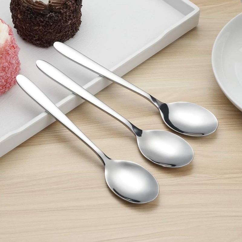 Yarebest 12 Pieces Stainless Steel Teaspoons Set, Small Dessert Spoon,
