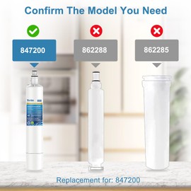 847200 Fridge Water Filter Compatible with Fisher Paykel 847200 847200-WF 847200WF 847200-2 FWC3 EFF-6049A RF522ADUX5 RF522WDRUX5 RF522BRDUB5 RF605QDUVX1 RS9120WRJ1 RS9120WLJ1 RS9120WRU,Pack of 2