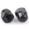 3/8-16" Black Acorn Cap Nuts, Acorn Nut Stainless Steel 18-8(304),