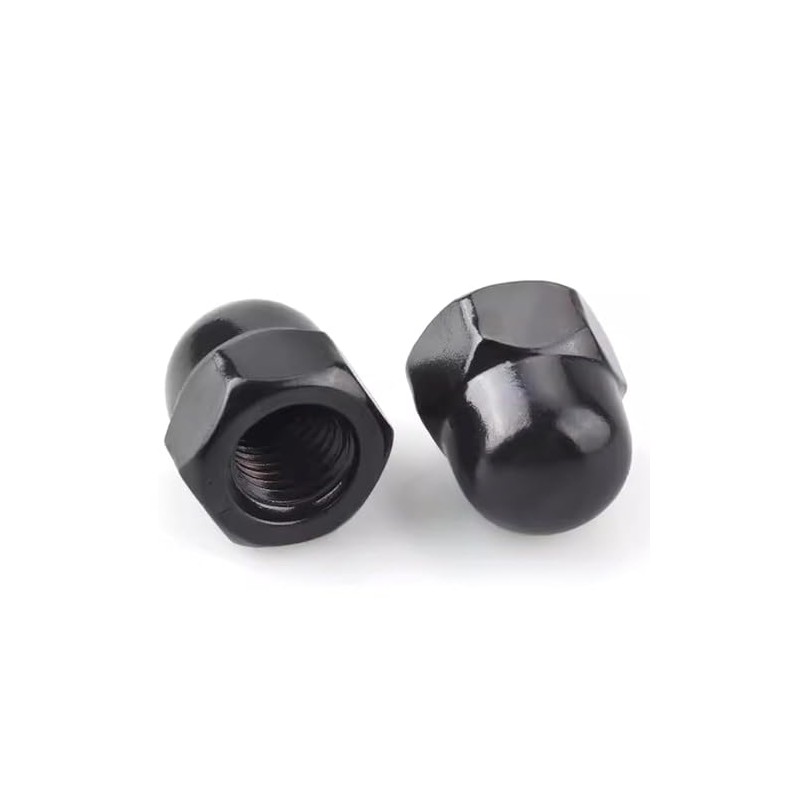 3/8-16" Black Acorn Cap Nuts, Acorn Nut Stainless Steel 18-8(304),