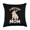 Rabbit Lover Design with Flemish Giant Throw Pillow