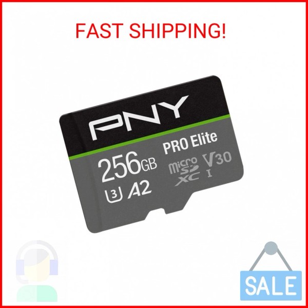 PNY 256GB PRO Elite Class 10 U3 V30 microSDXC Flash