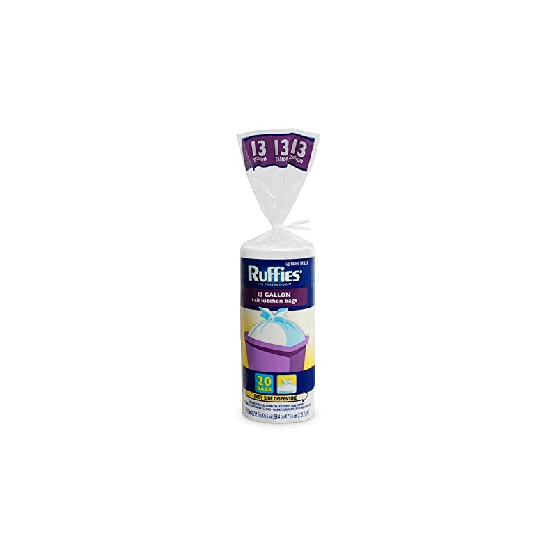 Ruffies Tall Kitchen Bags - 13 Gallon, 20 Bags, .6