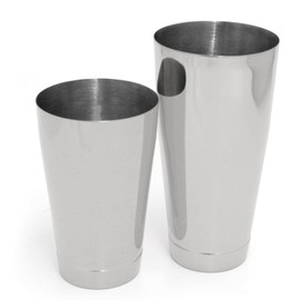 Spill-Stop 803-21 Shaker Can, Includes 1 28 oz. 1 18 oz. can, Reinforced Bottom, Stainless Steel, Polished Finish Hand wash only, Bartending Essential Bar Tools, Shaker Drink Mixer, Set of 2