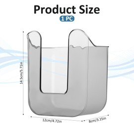 Flushable Wipes Dispenser Wall-Mounted Tissue Box Kitchen Wipes Storage Wipe Holder for Bathroom Bedroom Kitchen Toilet (Translucent Gray)