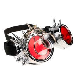 4sold Loupes Steampunk Antique Copper Cyber Goggles, Rave, Goth, Vintage, Victorian Sunglasses, Includes Free Sunglasses Lens and Additional Stickers -