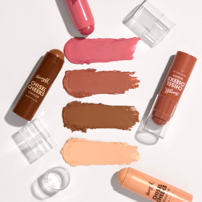 Barry M Chisel Cheeks Blush Creams, Shades Pink Blushed &