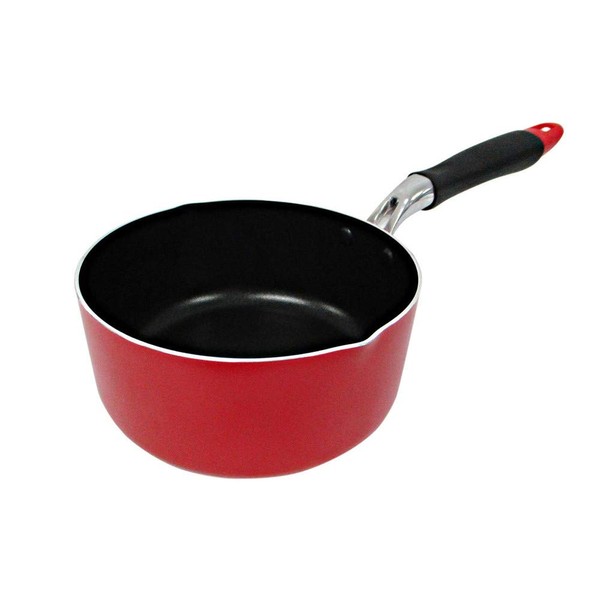 Honey Cook PR4086 Snow Flat Pot, Red/Black, 14.0 x 7.3 x 4.7 inches (35.5 x 18.5 x 12 cm)