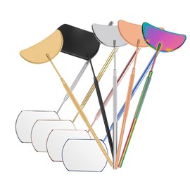 Espejos Grandes Para Extensiones De Pestañas O Dental 1 Pz - espejos de pestañas para extensiones de pestañas, Para Verificar La Extensión De Pestañas Aplicación De Herramientas De Pestañas (Rectangulo Curveado Plateado)