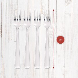 Maine Man Oyster Seafood Cocktail Appetizer Fork Set, Stainless Steel, 5.5-Inches, 8-Piece Set