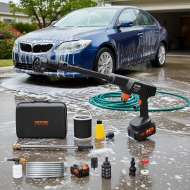 Portable Cordless Handheld Power Washer 290 PSI Brushless Motor 1.0 Gpm 20V Battery Operated Model D0100HRXFG6 for Car HomeMotor Ttype: Brushless Motor, Rated Pressure: 290 PSI