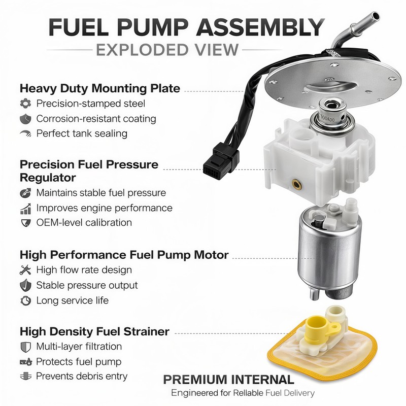 Fuel Pump Assembly Compatible with 2006-2023 Kawasaki Vulcan 900 VN900B