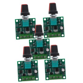 Gadpiparty 5pcs Pwm Motor Speed Controller with Adjustable Voltage Knob Low Voltage to Capacity for Precise Speed Control Electronics and Machinery