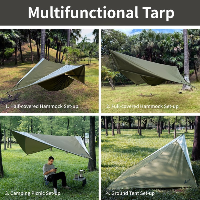 Travel Bird Hammock Rain Fly, 11 x 9 ft Waterproof