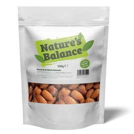 Natures Balance Roasted and Salted Almonds Source of Fibre and Vitamin E 500g