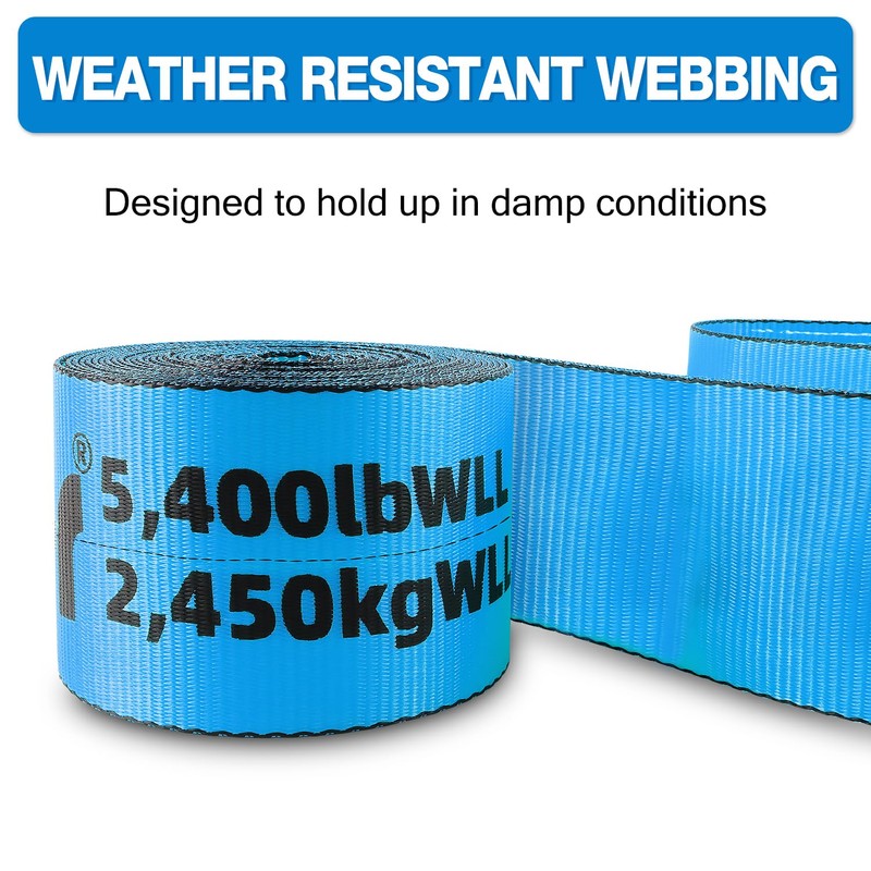 4" x30' Winch Straps with Flat Hook Flatbed Tie Downs
