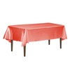LinenTablecloth Rectangular Satin Tablecloth, 60-Inch by 126-Inch, Coral