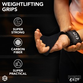 Original Cup PowerGrip® Fitness Gloves for Crossfit, Weightlifting, Gymnastics | Carbon Fiber Hand Protection for Men & Women | Non-Slip Grip Pads Against Blisters & Tears | Size M | Aerobik®