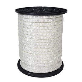 1/4 inch Wire Center Polyester Flagpole Rope - 100 Foot Spool | Industrial Grade - High UV and Abrasion Resistance - Tamper Resistant Steel Cable Core