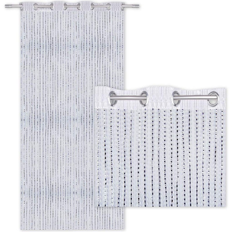 Arsvita String Curtain Lurex-Optic Thread Curtain with Eyelets, Trendy Decoration