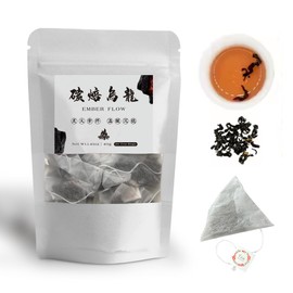 Funcafflow Oolong Tea Bags - Traditional Charcoal Roasted Oolong Tea Pack - Premium-Quality Taiwanese Loose Leaf in Pyramid Sachets - Intense Flavor & Aroma - May Support Focus & Relaxation - 20-Count