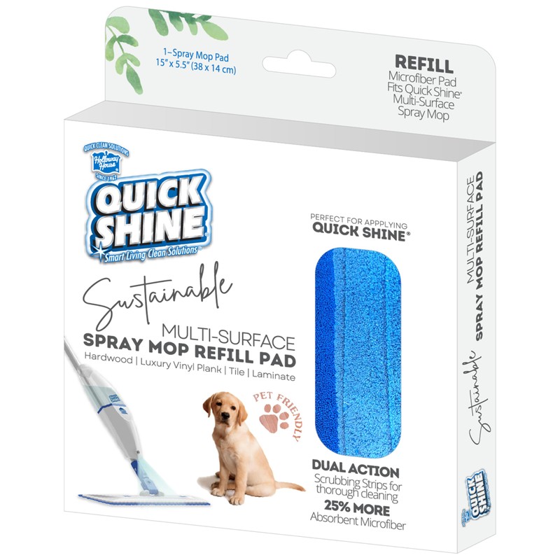 Quick Shine Spray Mop Refill Pad 15"W x 5.5"D |