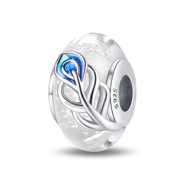 Pandach Murano Glass 925 Sterling Silver Charms for Bracelets Colour Changing Beads for Women Jewelry Gifts