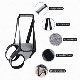 HDKUW Dog Lifting Harness,Dog Hind Legs Support Strap, Pet Portable Recovery Walking Training Lift Strap with Handle for Elderly Injured Amputation Disabled Dogs M