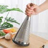 Ciieeo Stainless Steel Vegetable Grater with Wooden Handle - 3-Sided
