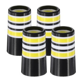 PATIKIL Golf Ferrules 0.370 Inch ID, 4 Pack Tapered Golf Club Ferrules Multi-Ring Iron Ferrule Rings for Taper Tip Iron Wedge Shaft Fits Steel Graphite Shafts, Yellow