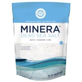 Minera Coarse Grain Dead Sea Salt for Bath & Soaking – 10 lbs, Fast-Dissolving, 100% Pure & Natural, Unscented, Skin-Nourishing Bulk Sea Salt