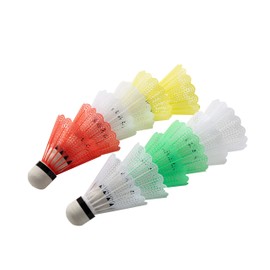 Komonee 12 x Badminton Shuttlecocks Mixed Colour In Tube for Outdoor and Indoor Sport Exercise